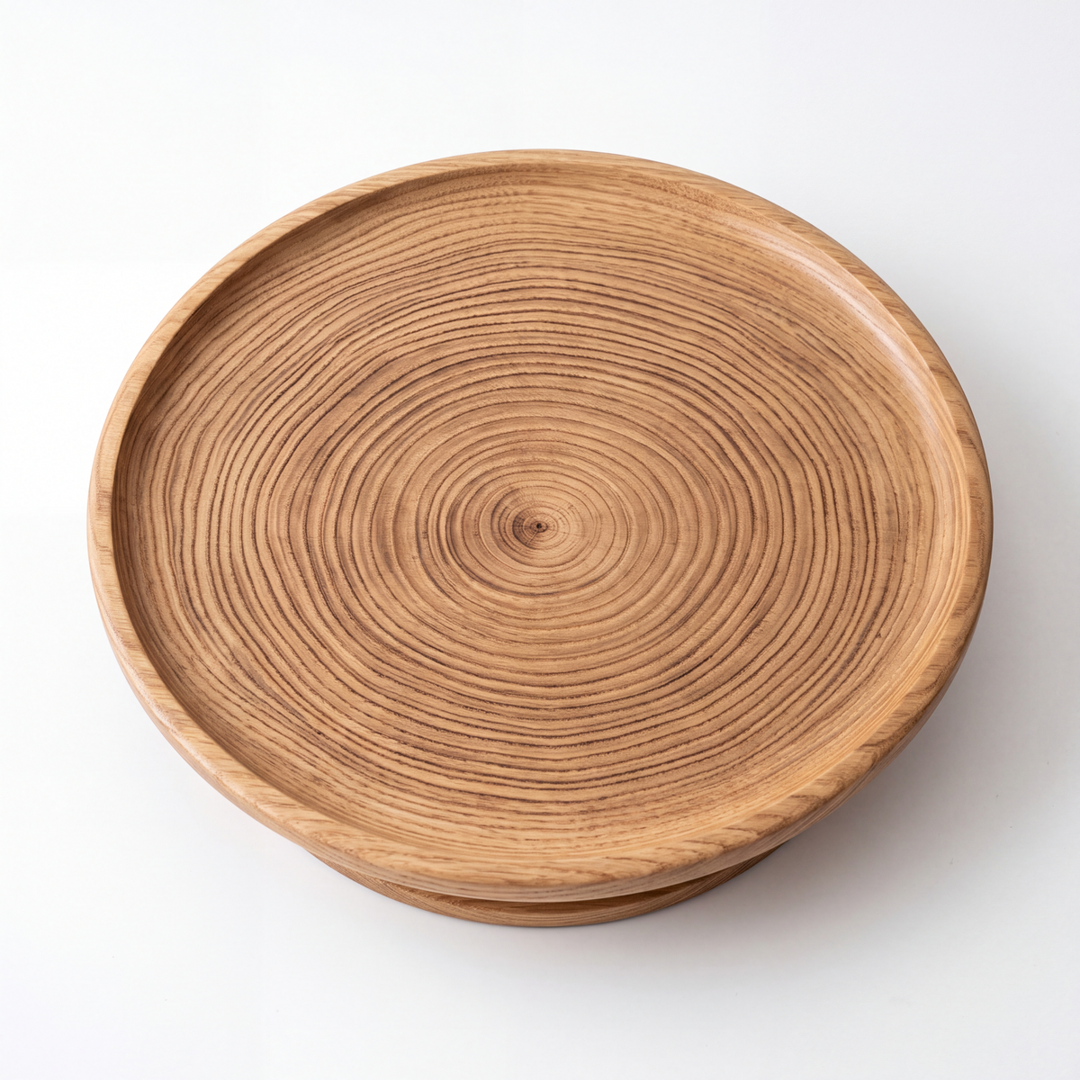 Solid Oak Lathe-Turned Lazy Susan — Forest Collection