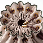 Linen Embroidered Pleated Storage Basket — Soft Living Collection
