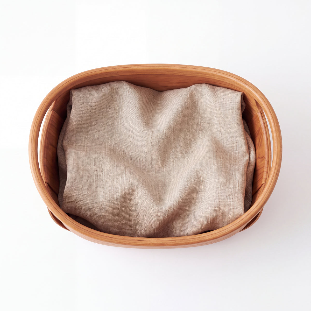 Steam-Bent Wood Carry Basket — Forest Collection