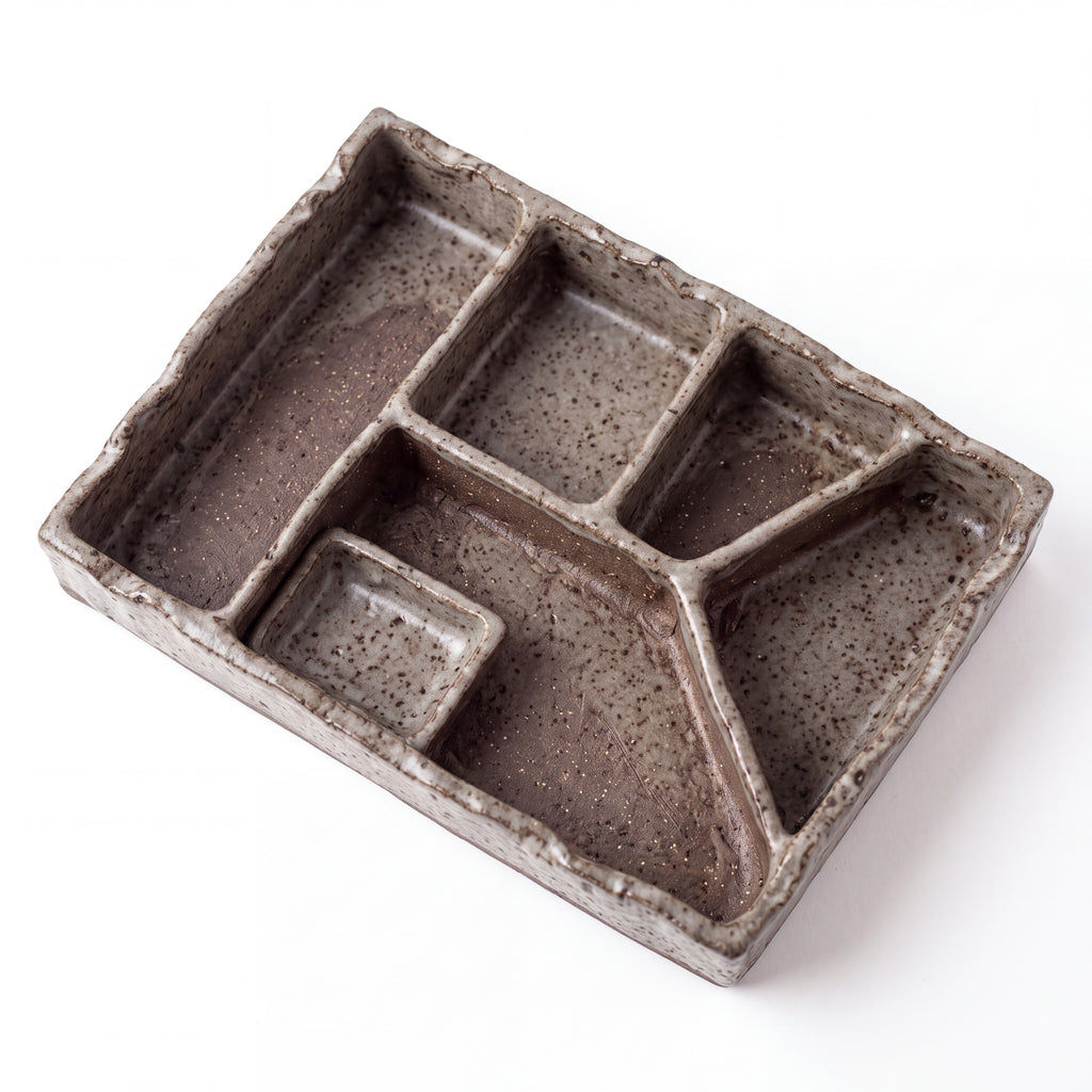 Handmade Ceramic 6-Compartment Tray — Clay Collection