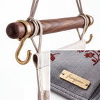 Linen Patchwork Embroidered Wall Organizer — Soft Living Collection