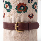 Linen Lace Floral Embroidered Cylinder Basket — Soft Living Collection