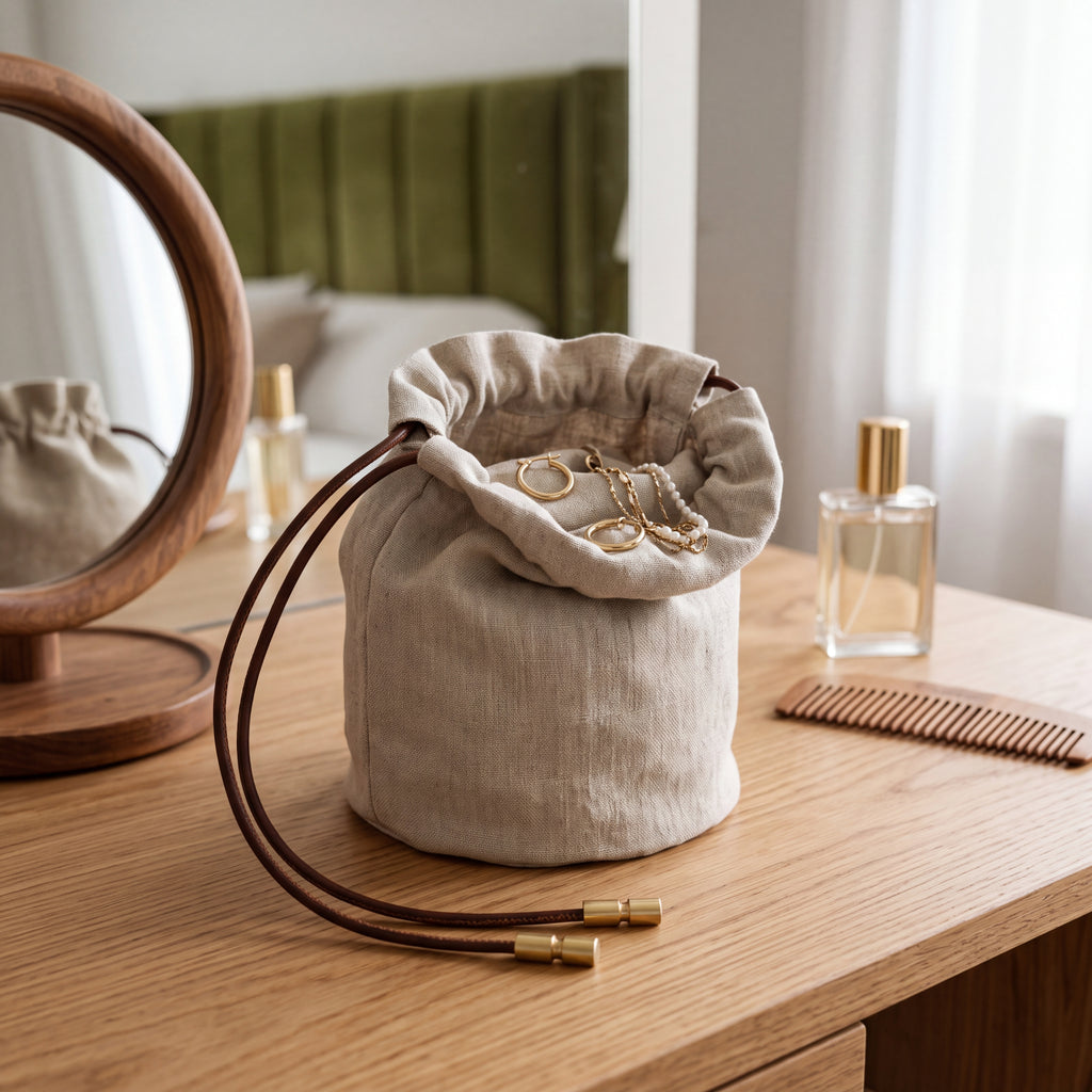 Linen Drawstring Pouch — Soft Living Collection