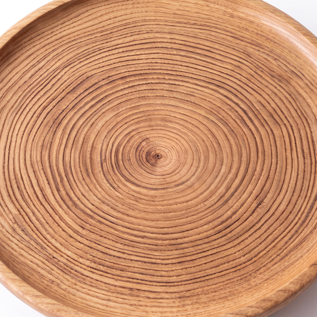 Solid Oak Lathe-Turned Lazy Susan — Forest Collection