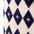 Linen Geometric Print Storage Basket — Soft Living Collection