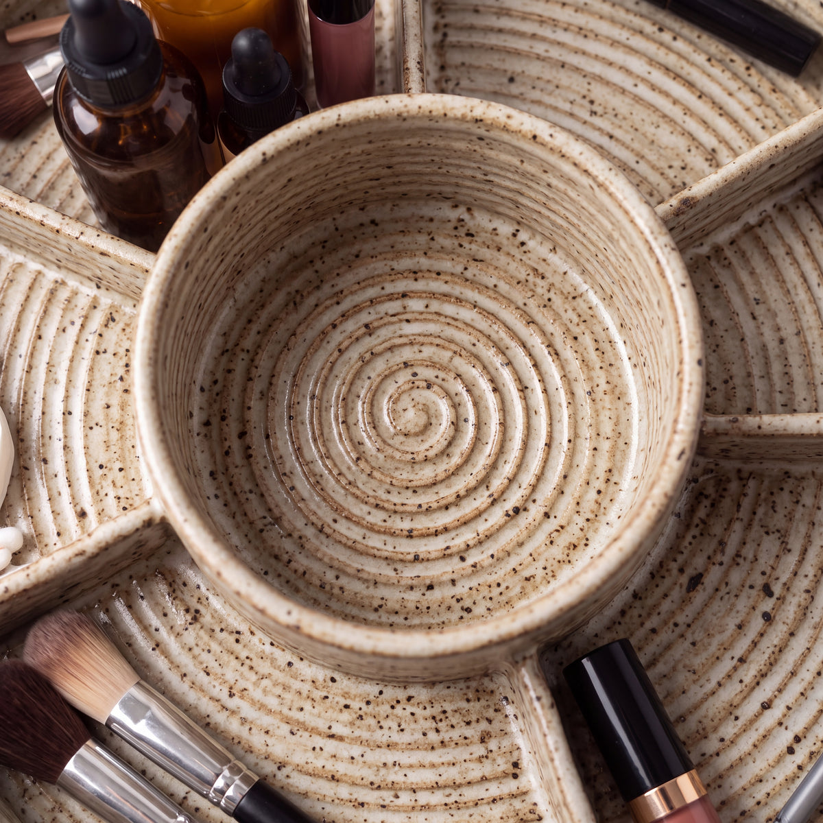Handmade Ceramic Rotating Organizer — Clay Collection