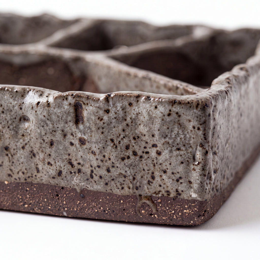 Handmade Ceramic 6-Compartment Tray — Clay Collection