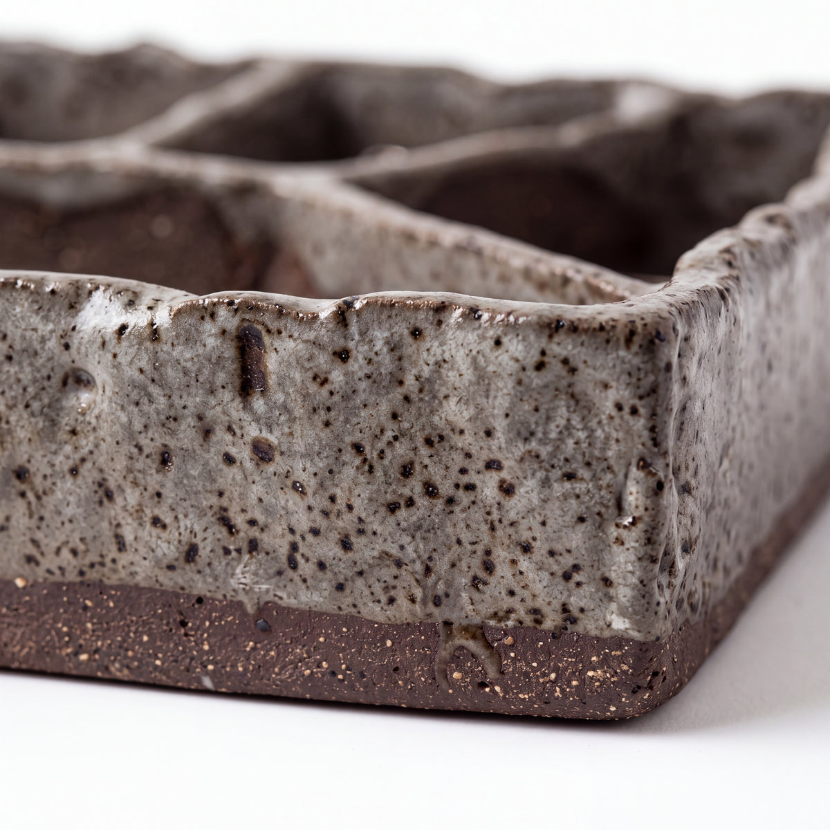 Handmade Ceramic 6-Compartment Tray — Clay Collection
