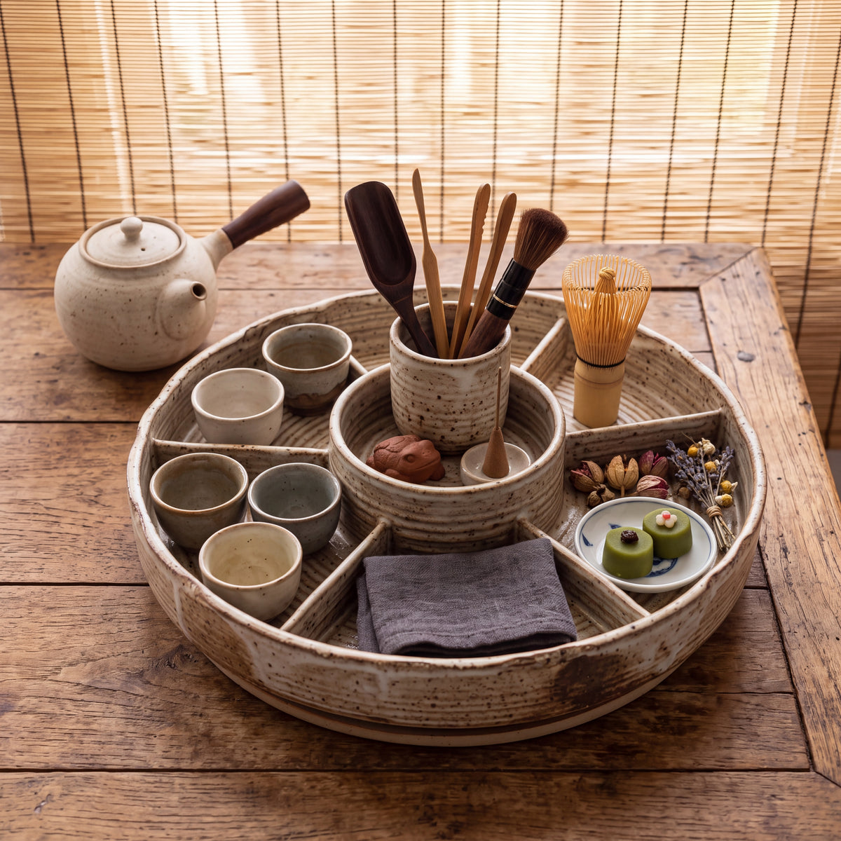 Handmade Ceramic Rotating Organizer — Clay Collection