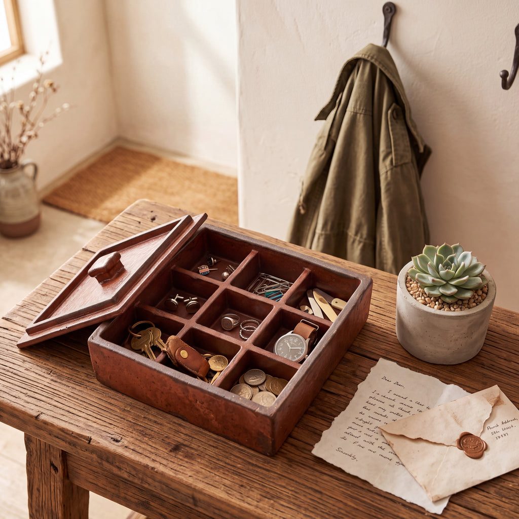 Handmade Ceramic 9-Compartment Lidded Box — Clay Collection