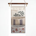 Linen Patchwork Embroidered Wall Organizer — Soft Living Collection