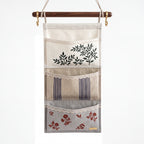 Linen Patchwork Embroidered Wall Organizer — Soft Living Collection