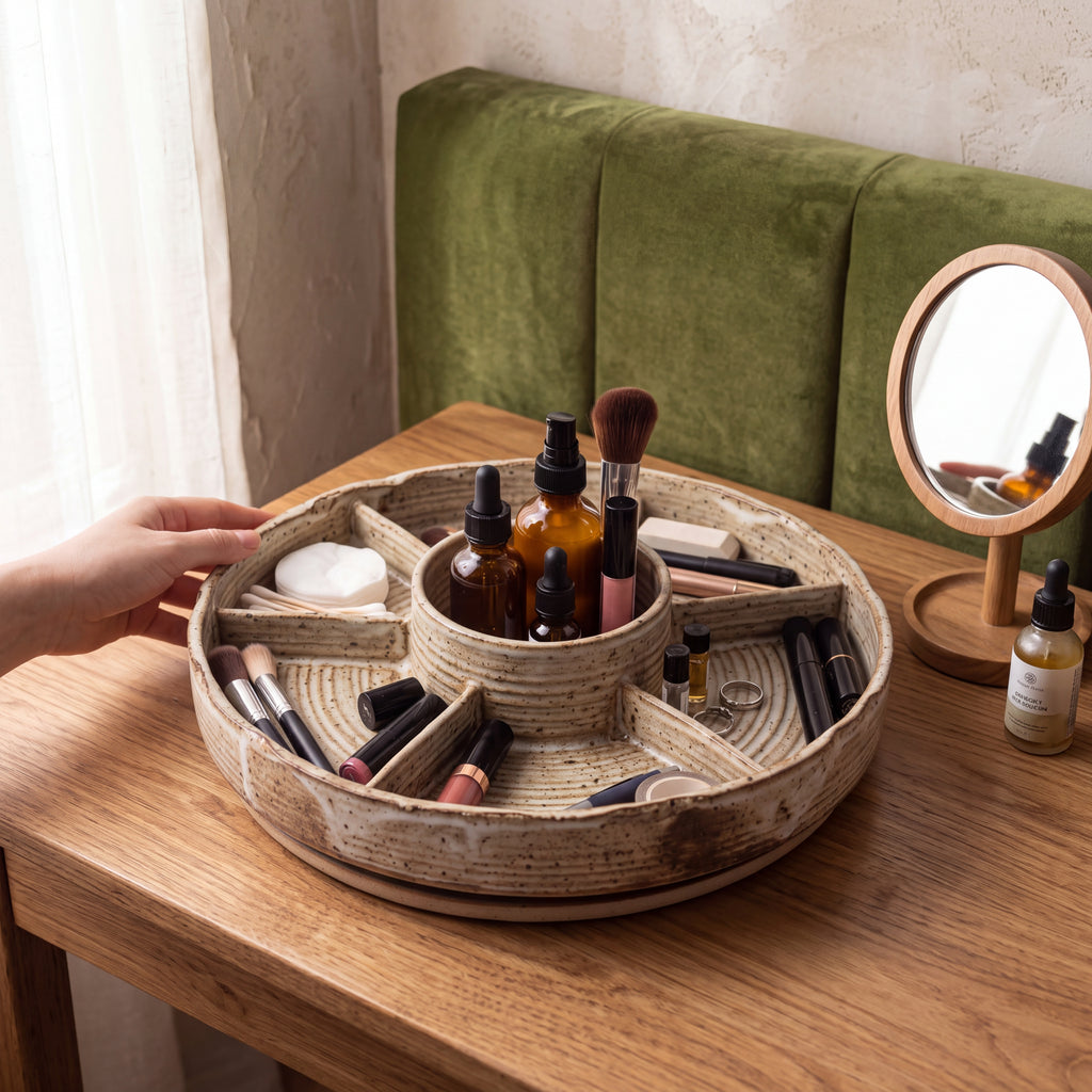 Handmade Ceramic Rotating Organizer — Clay Collection