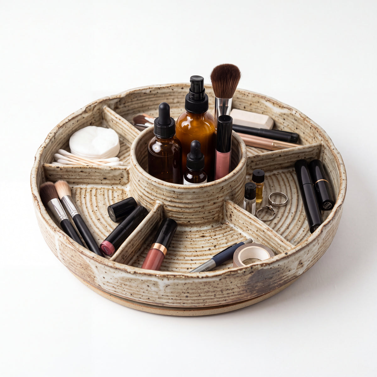 Handmade Ceramic Rotating Organizer — Clay Collection