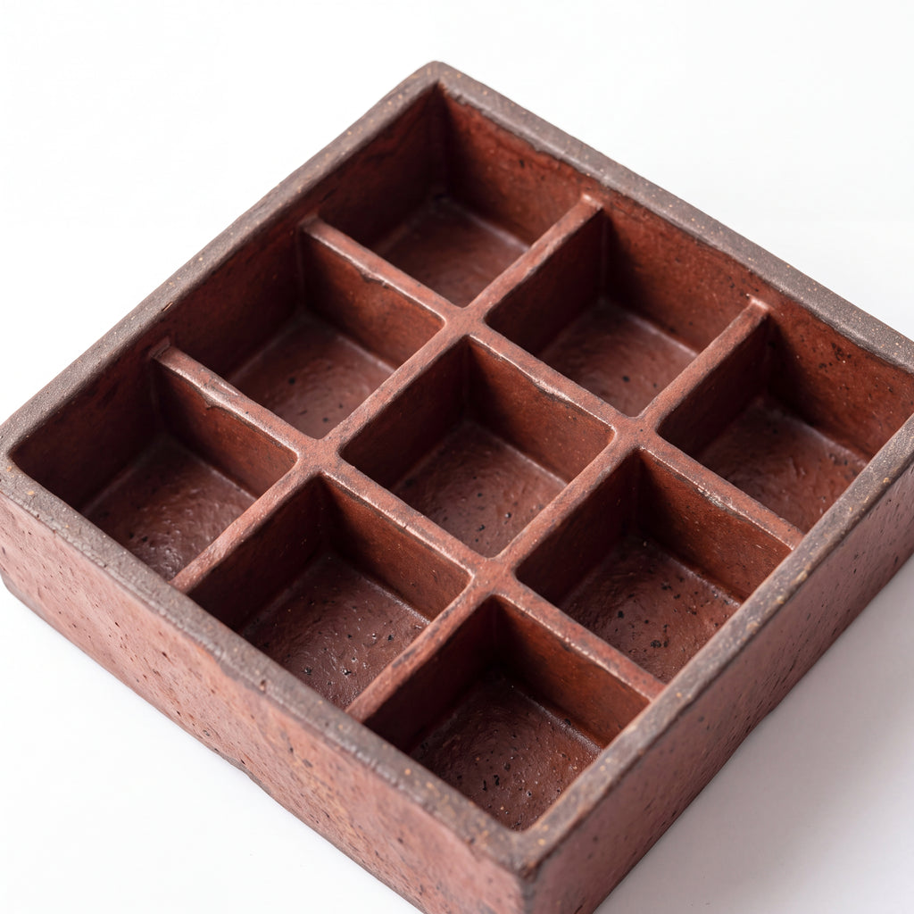 Handmade Ceramic 9-Compartment Lidded Box — Clay Collection