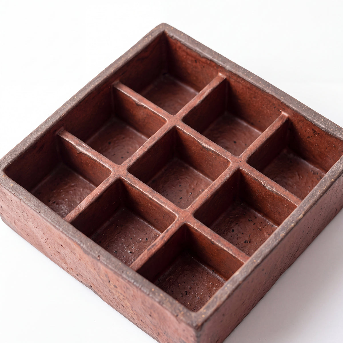 Handmade Ceramic 9-Compartment Lidded Box — Clay Collection