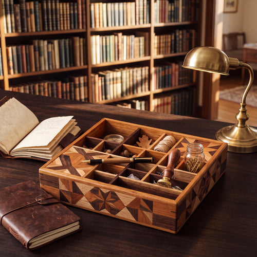Marquetry Compartment Tray — Forest Collection