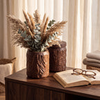 Hand-Carved Black Walnut Canister — Forest Collection